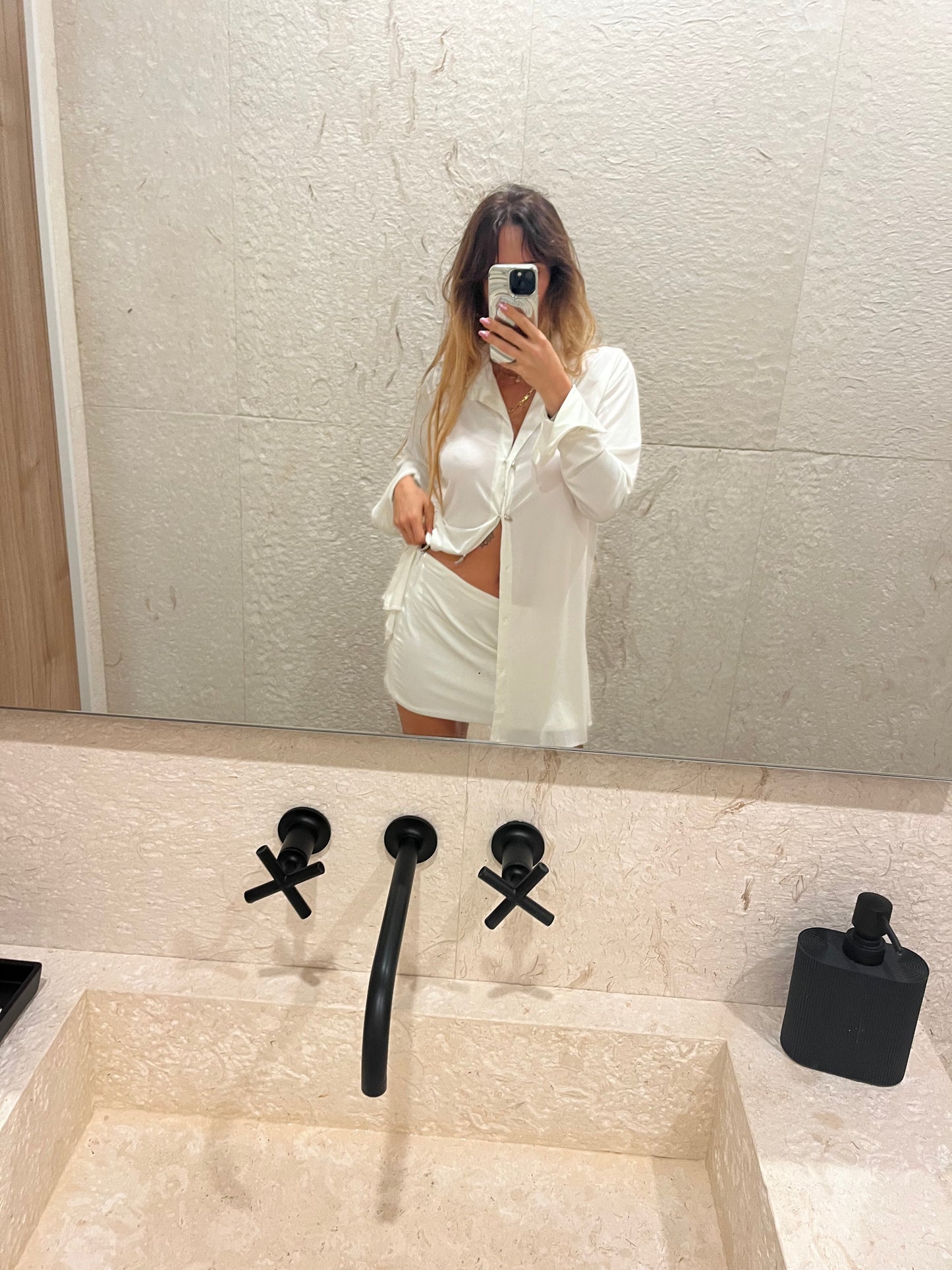 ELSA MINI SKIRT IN IVORY